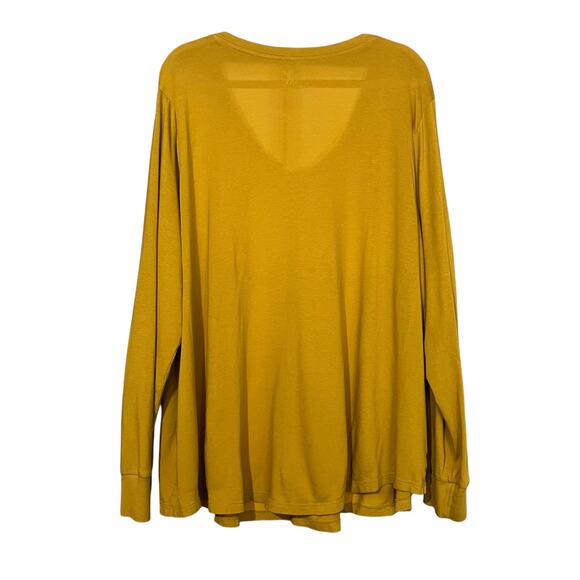 Terra & Sky Women's Long Sleeve Top Lot of 2 3X Black Yellow Loungewear Casual - Picture 3 of 8